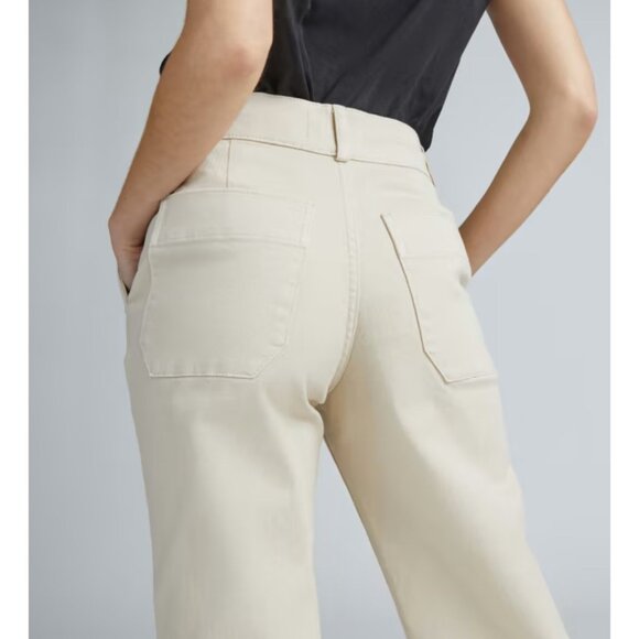 Everlane The Organic Straight-Leg Pant Cream Sz 2 - Picture 3 of 11